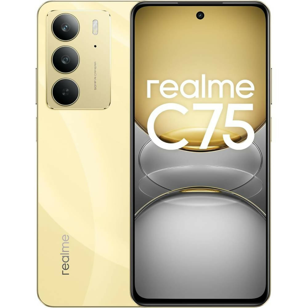 Realme C75 Mobile 256 GB 8 GB 4G LTE Dual SIM Gold. – Rizkalla