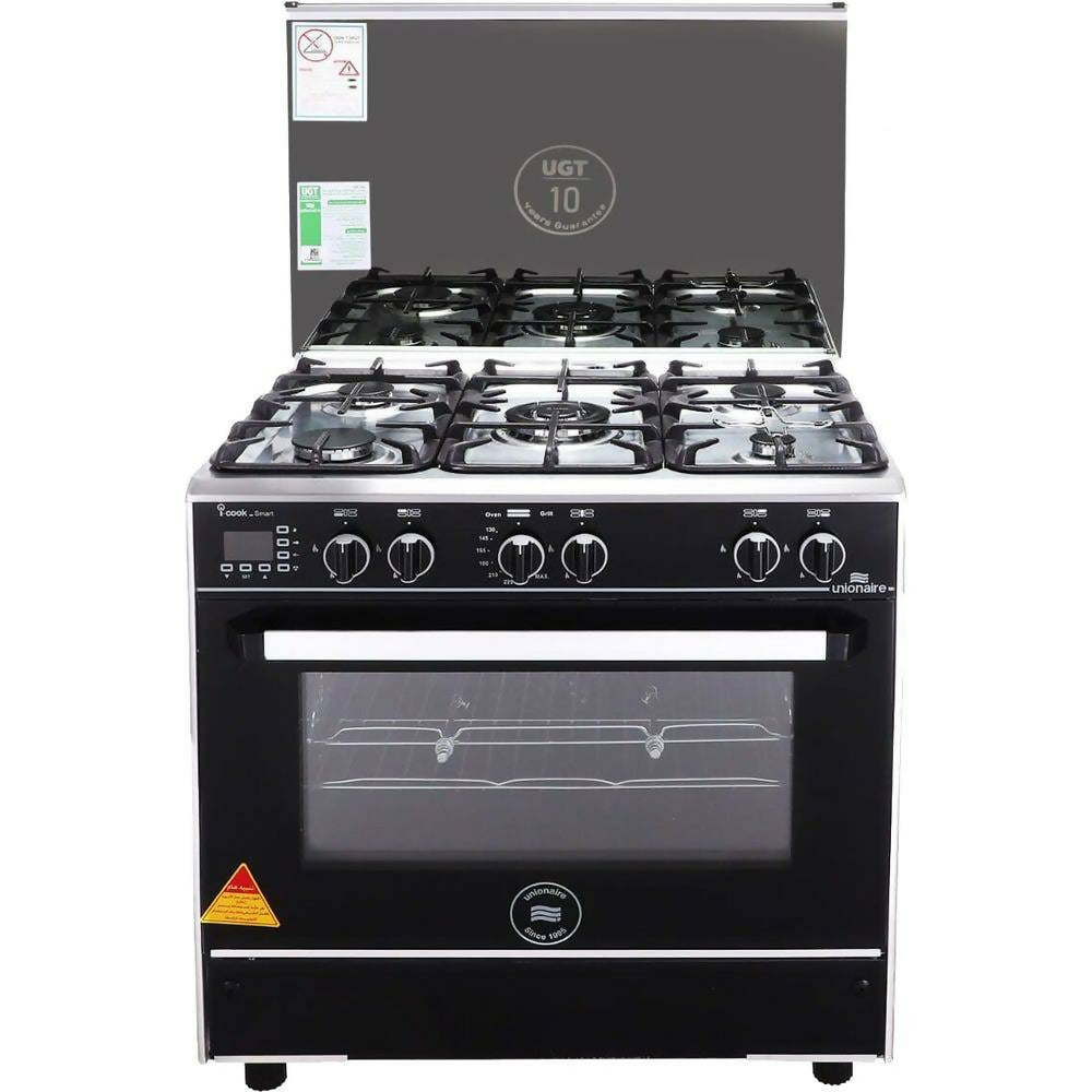 يونيون اير اي كوك بوتاجاز 5 شعلة 60 * 80 سم اسود C68SS-GC-511-ITSF-2W-AL .