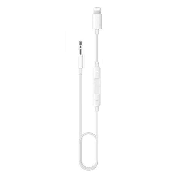 AUX Cable, MH021, 1M 8 Pin to 3.5mm White.