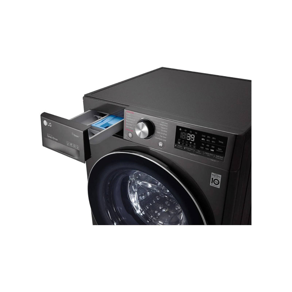 LG, F4R5VYG2E, Washing Machine, 9 Kg, Black.