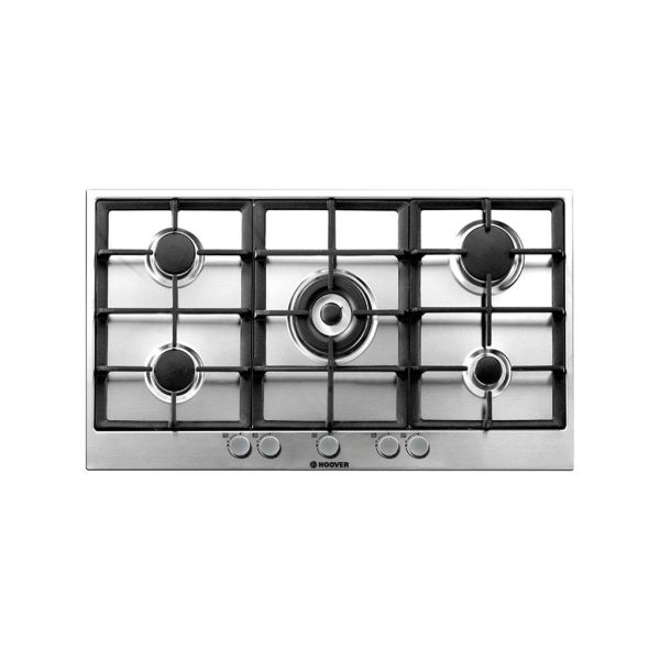 Hoover, HG9531SXGH, Built-In Hob, Gas, 5 Burners, Stainless Steel.