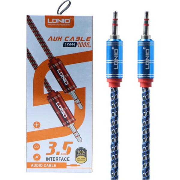 LDNIO, LS4111, AUX Cable, Blue.