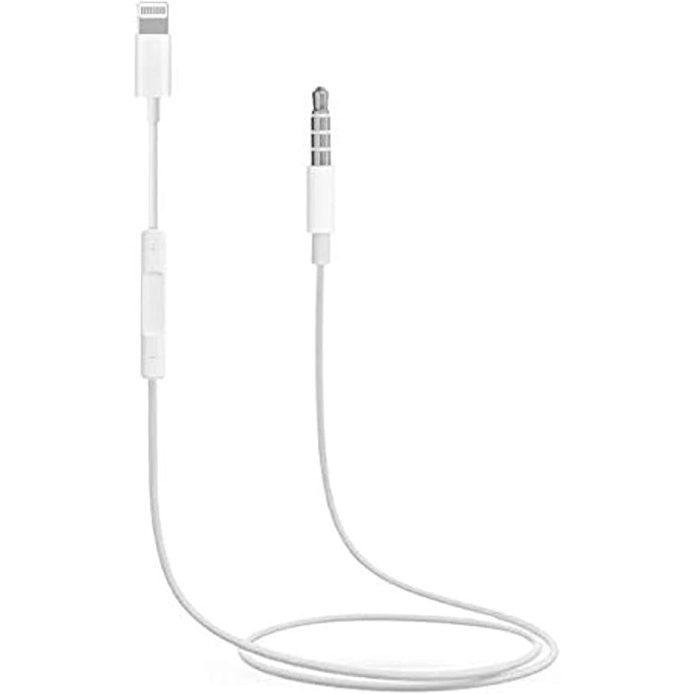 AUX Cable, MH021, 1M 8 Pin to 3.5mm White.