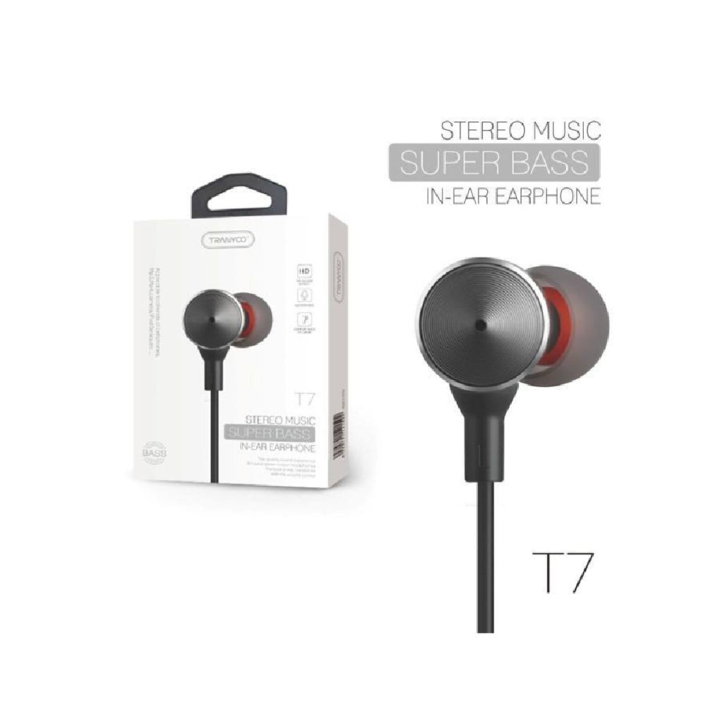 Tranyoo, T7, Wired Earphones, 3.5MM,  Black