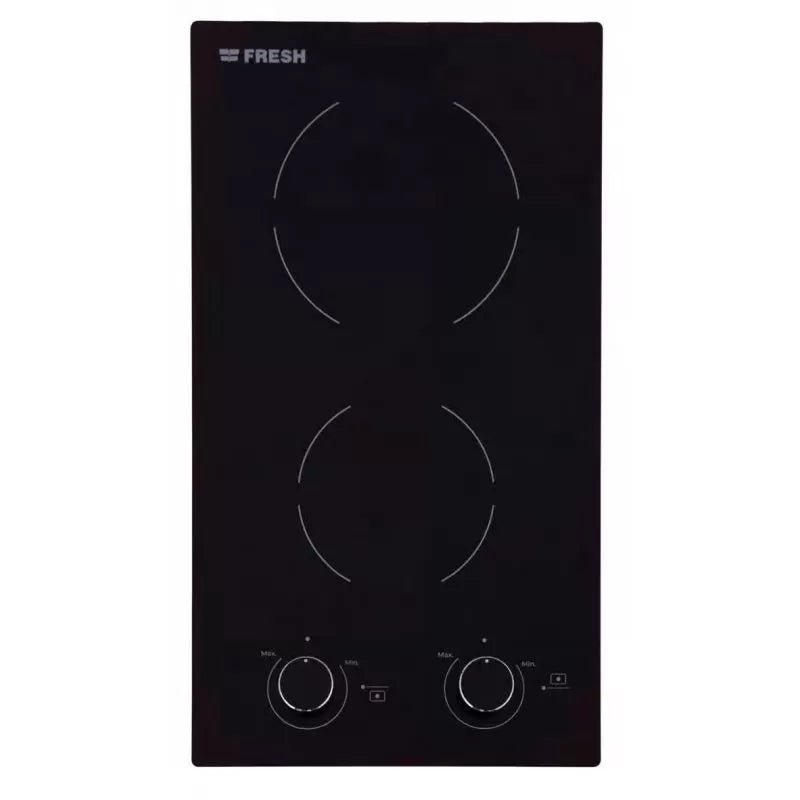 Fresh, Domino 13942, Built-In Electric Hob, 2 Burners, Black.