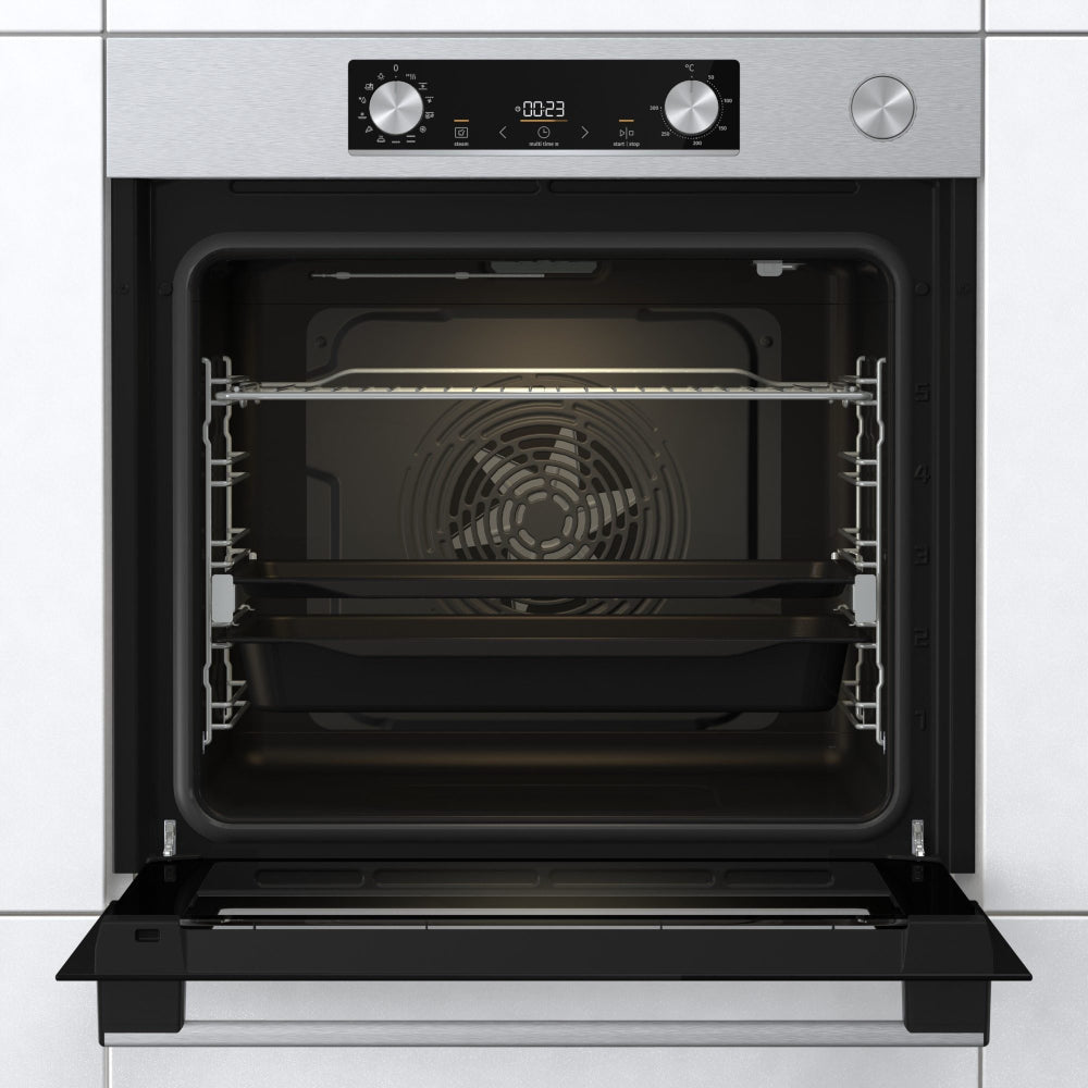 Gorenje, BSA6737E15X, Built-In Oven, 60 Cm, Black x Silver.