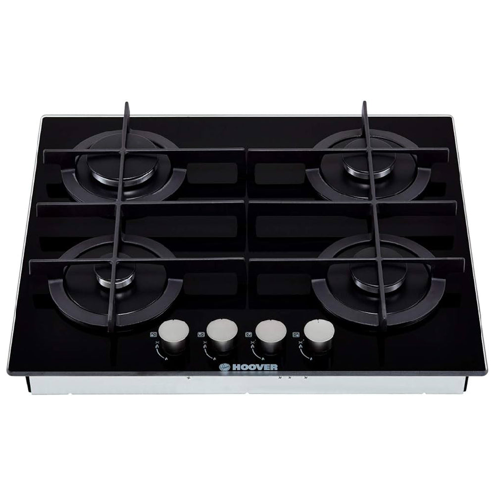 Hoover, HGV64SMTCGB EGY, Built-In Hob, 60 x 60, 4 Gas Burners, Black.