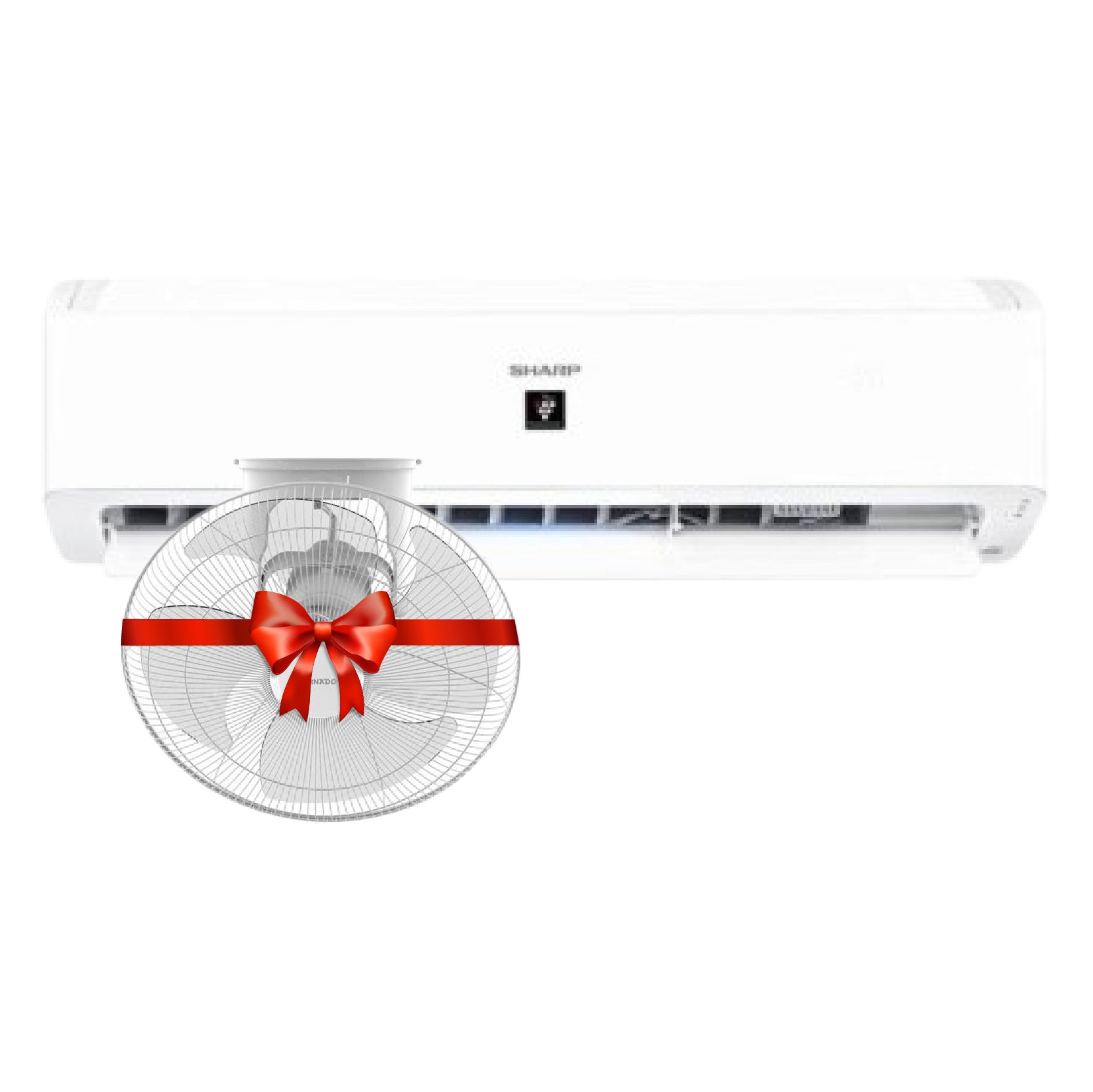 Sharp, AH-AP24ZHE, Air Conditioner, Split, 3 HP, Cool, White + Tornado, TOF-49Y, Orbit Fan, 16 Inch, 4 Blades, White.