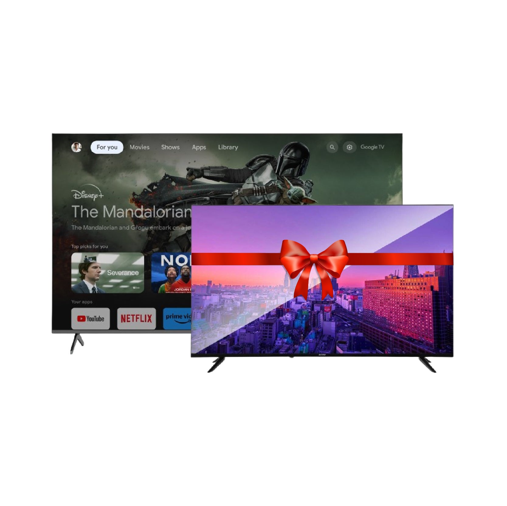 تلفزيون هاير 65 بوصة 4K UHD LED بريسيفر داخلي H65K80EU + تلفزيون أسترا 32 بوصة عالي الدقة 3265.