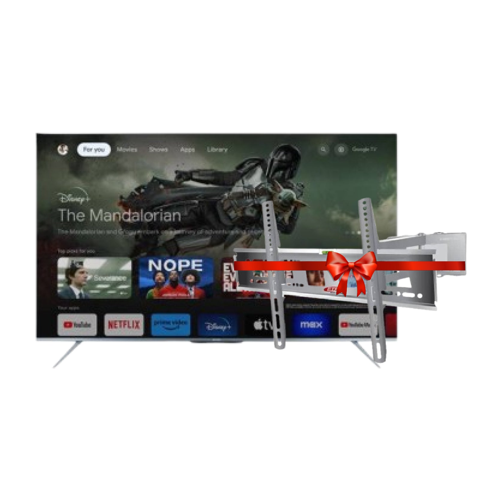 Sharp, 4T-C55FL6EX, TV, 55 Inch, Silver + ETI, XR40, TV Wall Mount, 32:55 Inch, Silver.