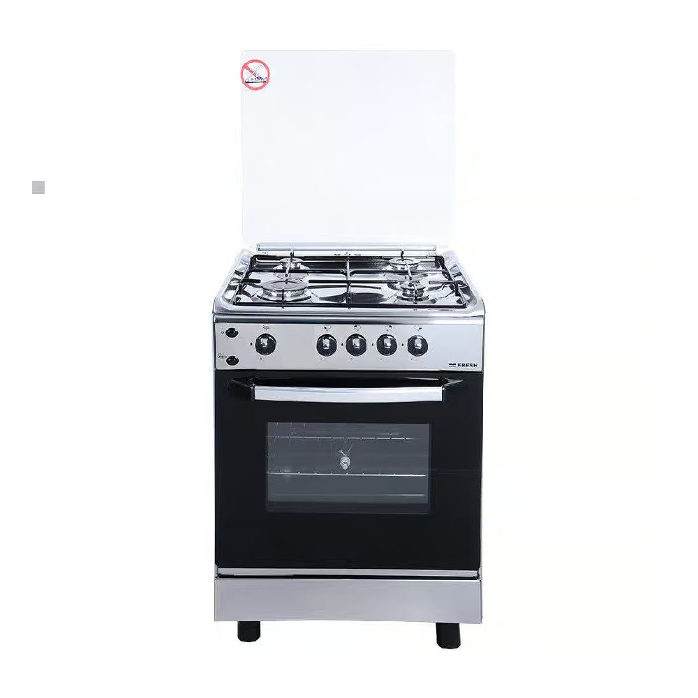 Fresh, Forno, Gas Cooker, 4 Burners, Black and Silver - 17266