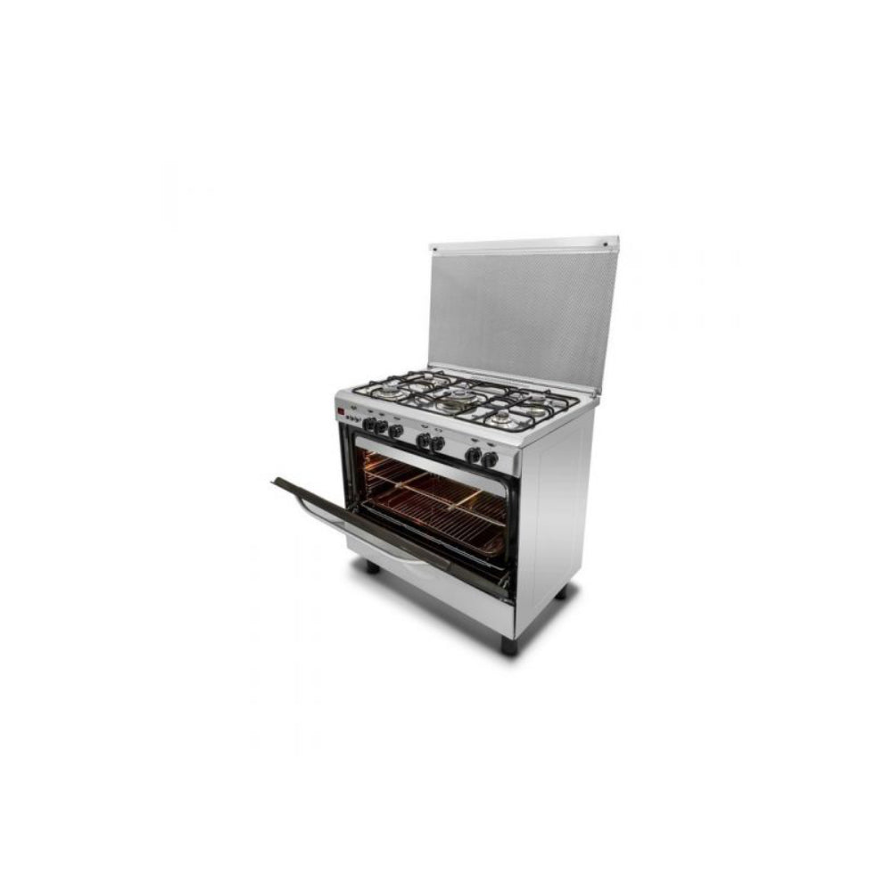 Kiriazi, 9604F, Gas Cooker, 5 Burners, 90 cm, Stainless Steel.