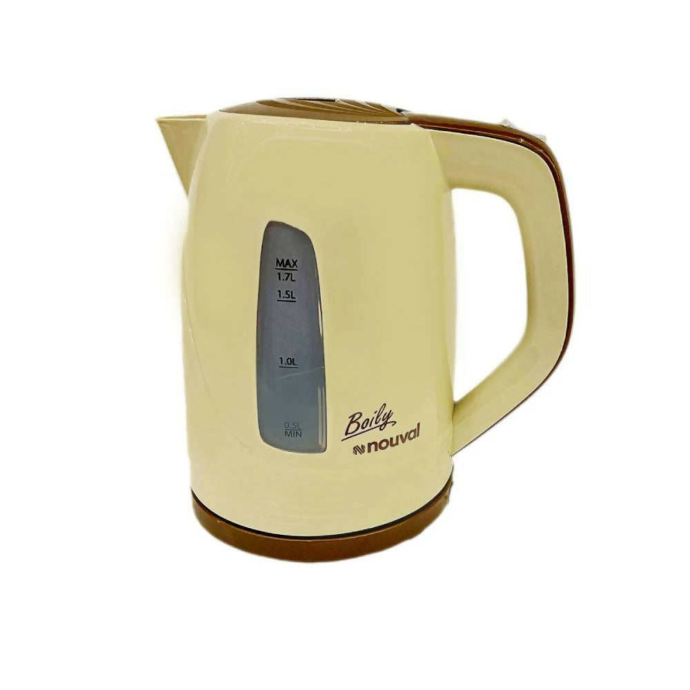 Noval Boily Plastic Kettle 1.7 Liter 2000 Watt Beige.