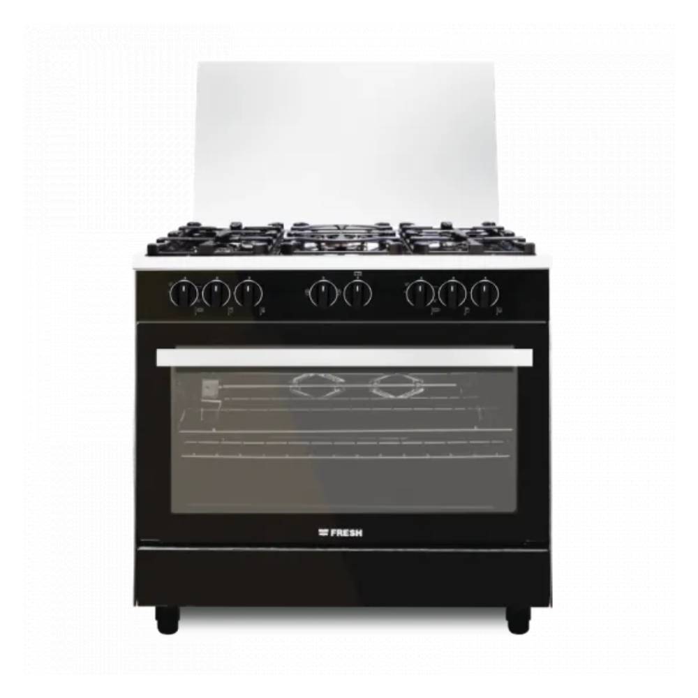 Fresh, 19721, Cooker, 5 Burners, 90 Cm, Black.