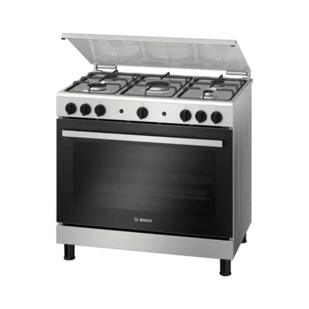 Bosch, HGV1F0U50S, Cooker, 90 Cm, 5 Burners, Black * Stainless.