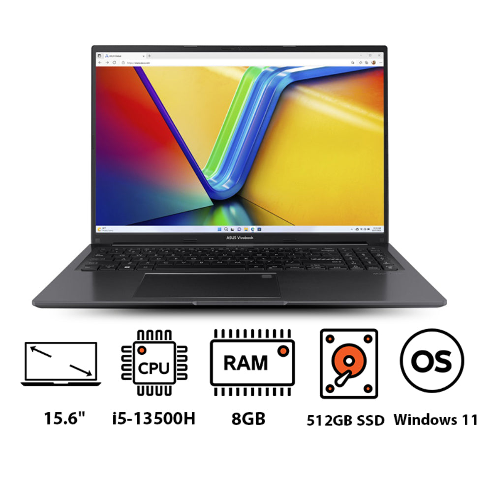 Asus, Vivobook 16 X1605VA-MB005W, Laptop, Intel® Core™ i5-13500H, 8 GB, 512 GB, Black.