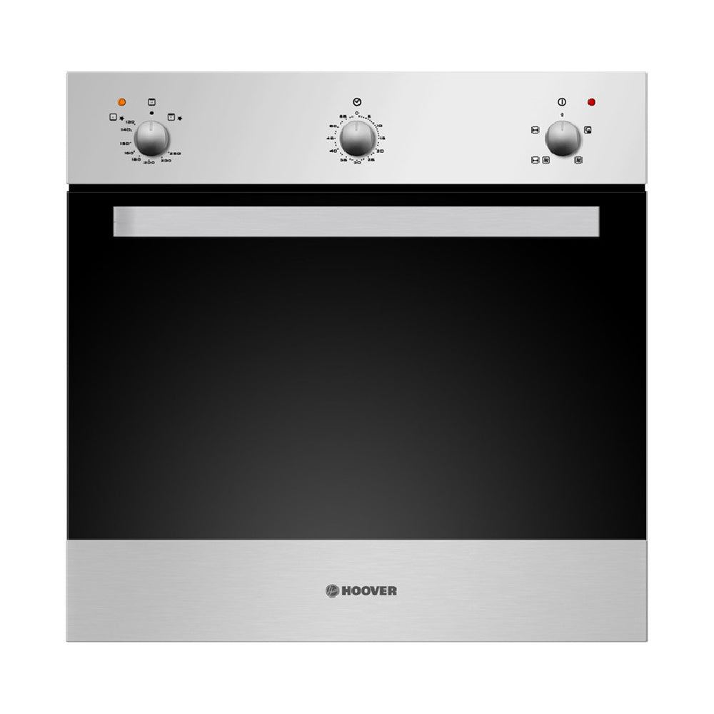 Hoover, HGGGF3, Built-In Oven, 60 Cm, Gas, Silver x Black.