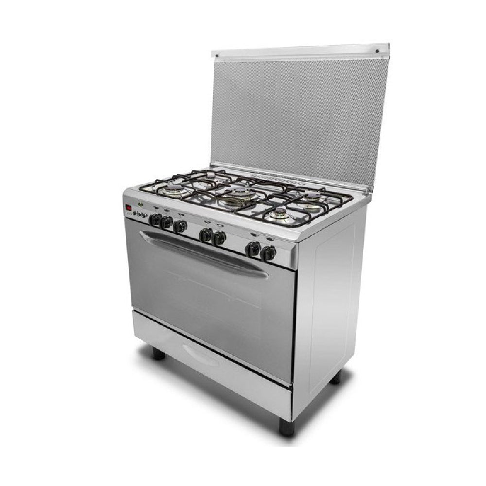 Kiriazi, 9604F, Gas Cooker, 5 Burners, 90 cm, Stainless Steel.