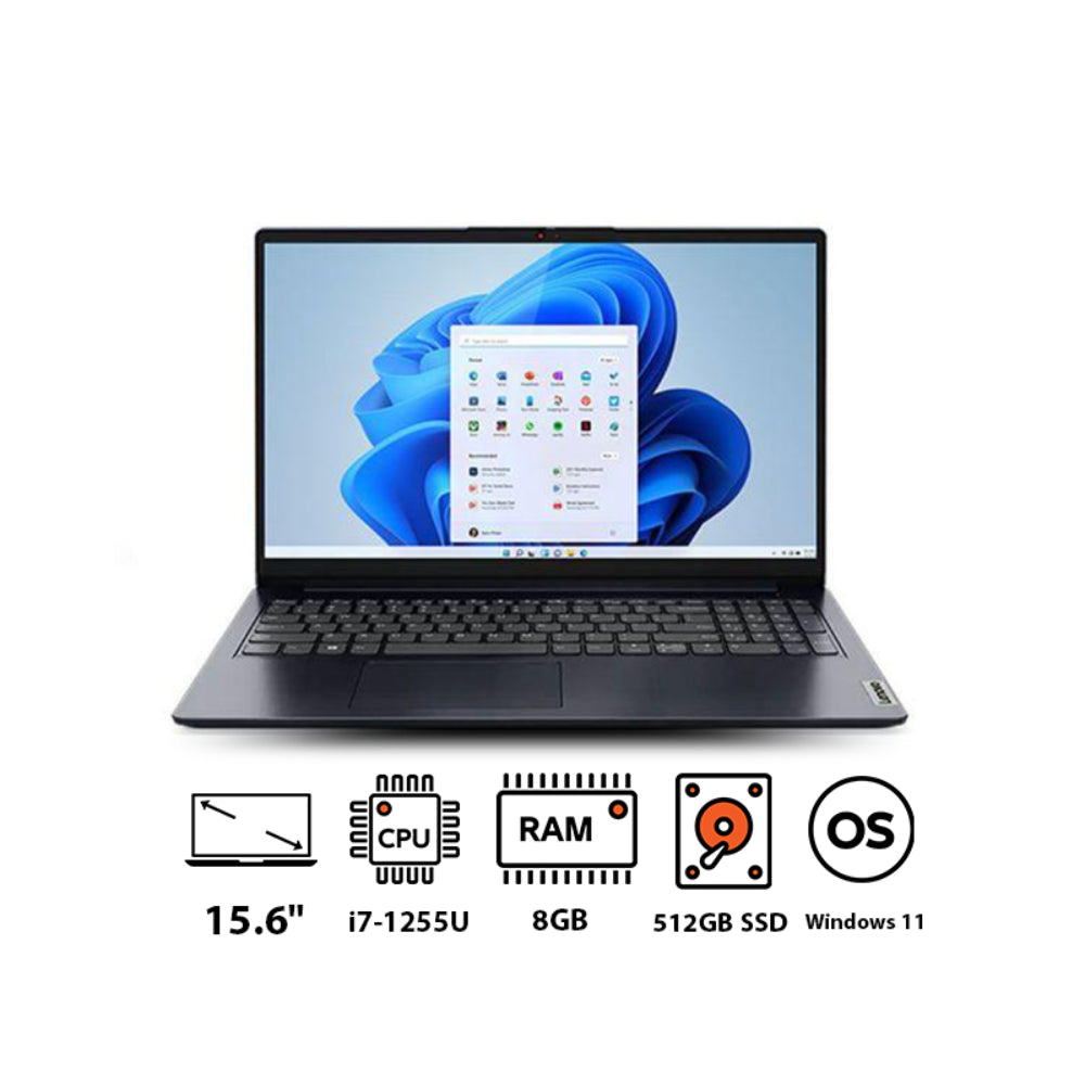 Lenovo, IdeaPad 1 15IAU7, Laptop, Intel® Core™ i7-1255U, 8 GB - 512 GB, Blue.