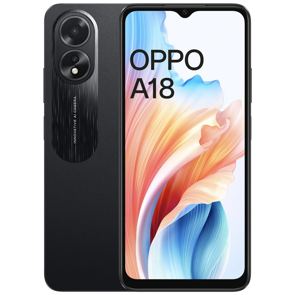 Oppo, A18, Mobile, 64 GB, 4 GB, Black.