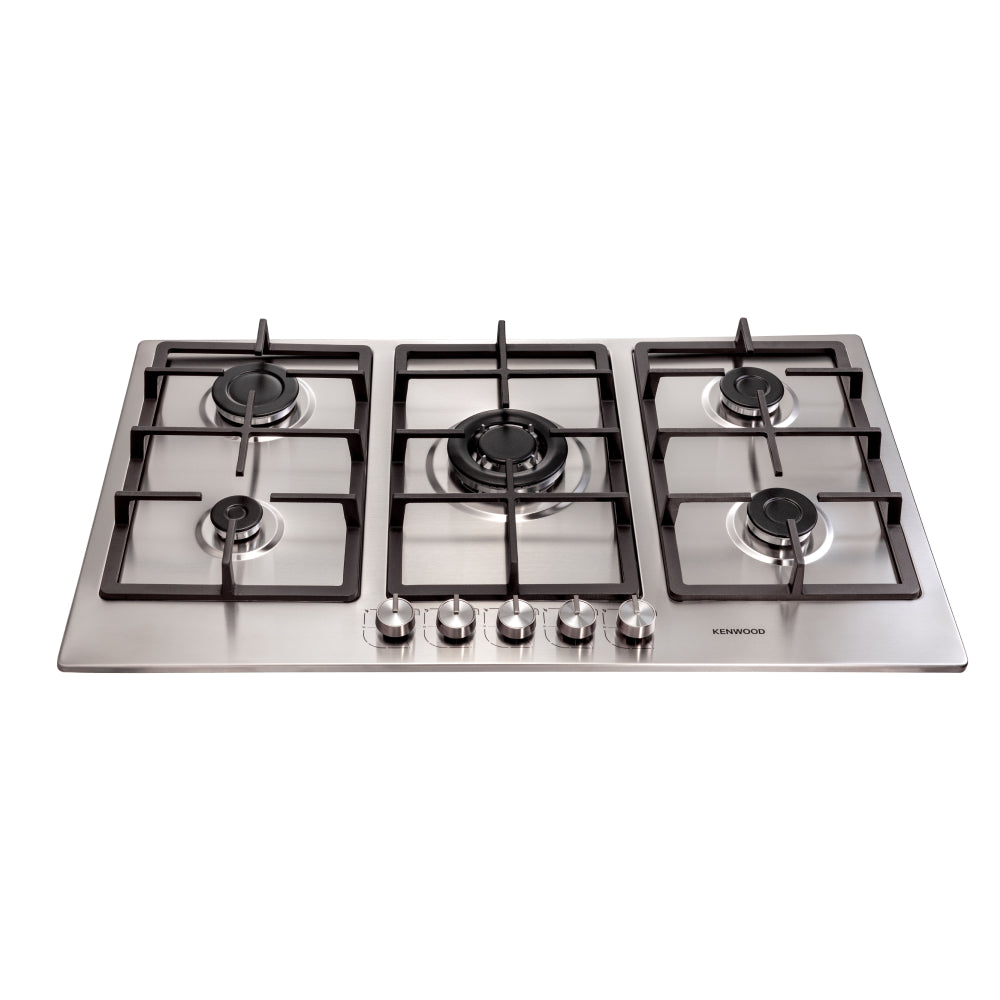 Kenwood, HOB90.000SS, Built-In Hob, Gas, 90 Cm, 5 Burners, Silver.