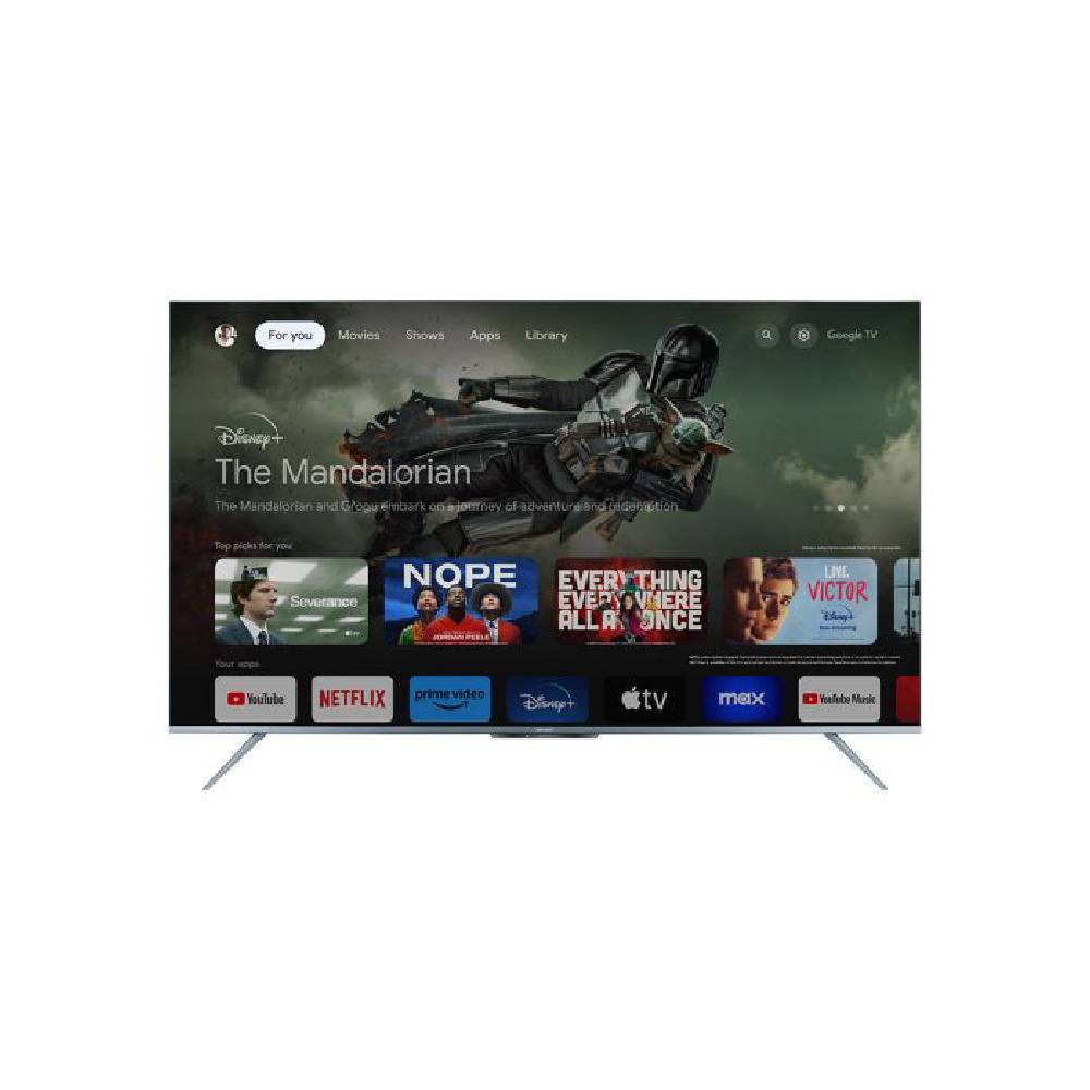 تلفزيون شارب 4K بدون إطار 50 بوصة مع ريسيفر داخلي 4T-C50FL6EX.