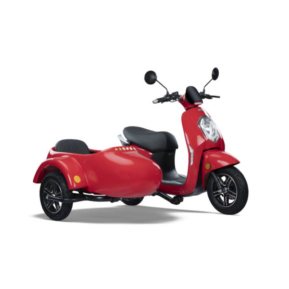 Glide, G1 Sidecar, Electric Scooter, Red.