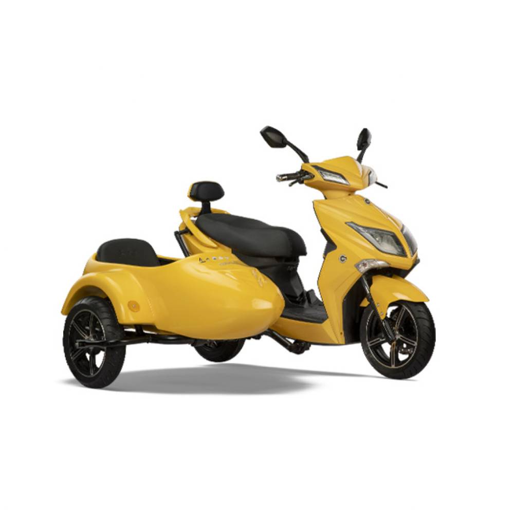 Glide, G2 Sidecar, Electric Scooter, Yellow.