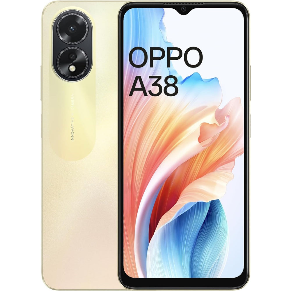 Oppo, A38, Mobile, 128 GB, 6 GB, Gold.