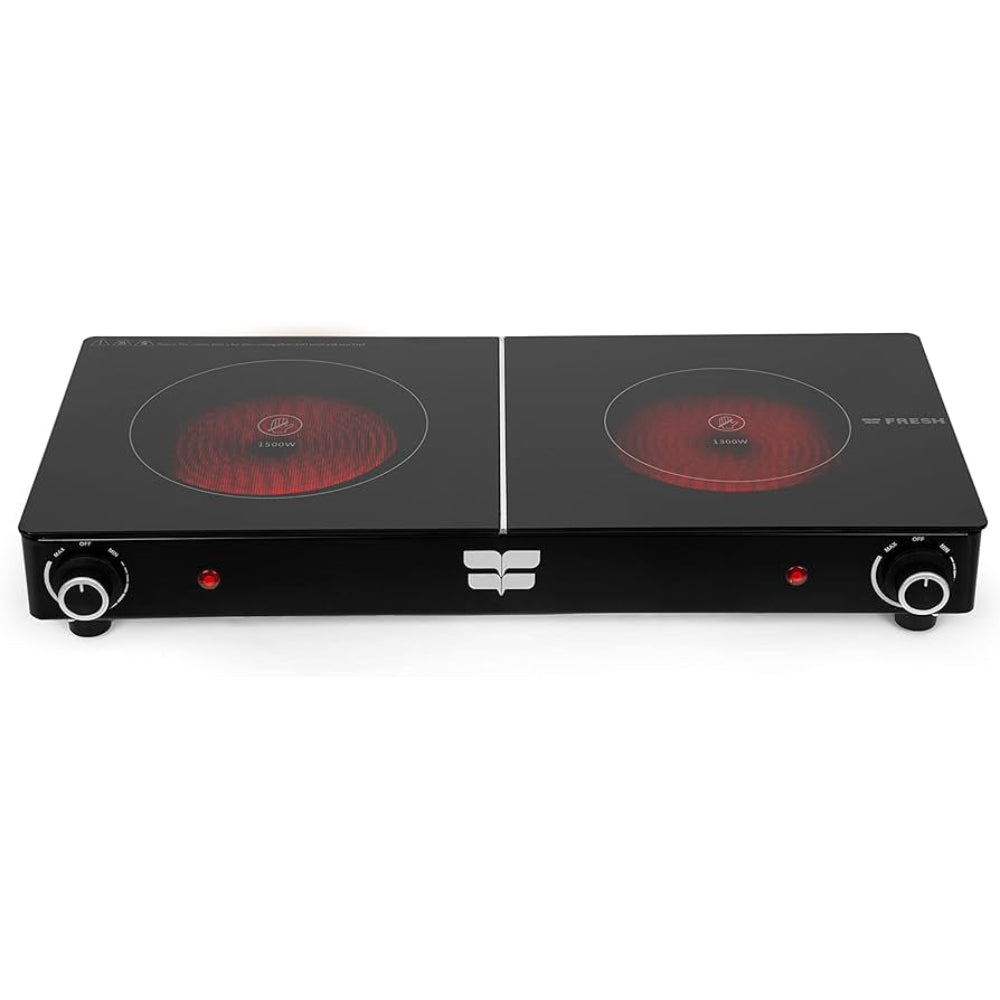 Fresh, 500013424, Hot Plate, Double, 2800 Watt, Black.