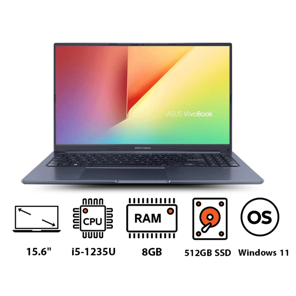 Asus, Vivobook 15 X1504ZA-NJ005W, Laptop, Intel Core i5-1235U, 512 GB, 8 GB, Blue.