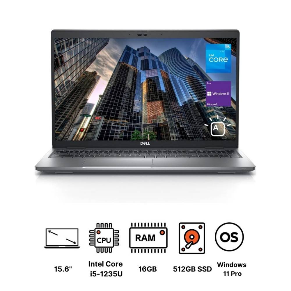 Dell, Latitude 5530, Laptop, Intel Core i5-1235U, 512 GB, 16 GB, Silver.