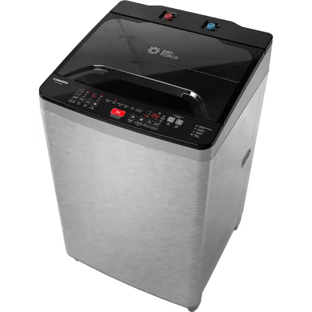 Tornado, TWT-TLN10LSL, Washing Machine, 10 Kg, Silver x Black.