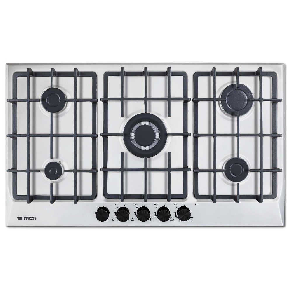 Fresh, 500017506, Built-In Hob, Gas, 5 Burners, 90 cm, Stainless Steel.