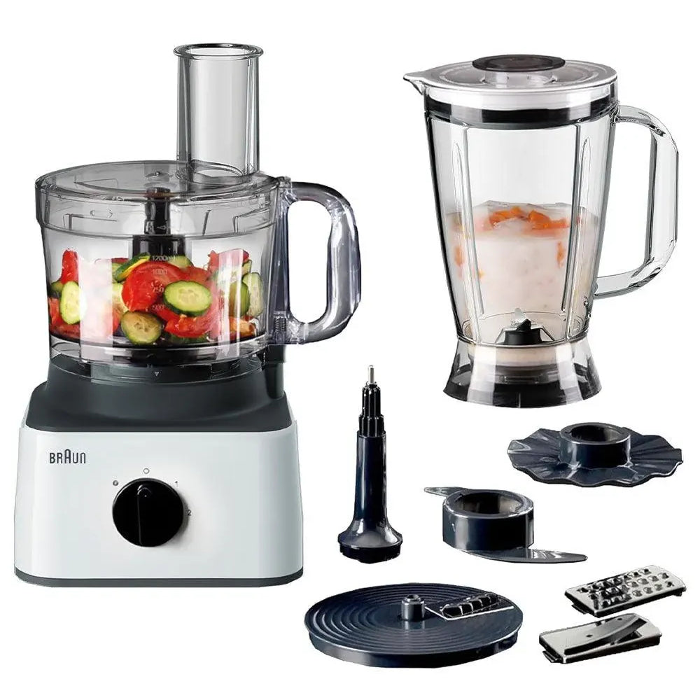 Braun, FP0132WH, Food Processor, 750 Watt, White.