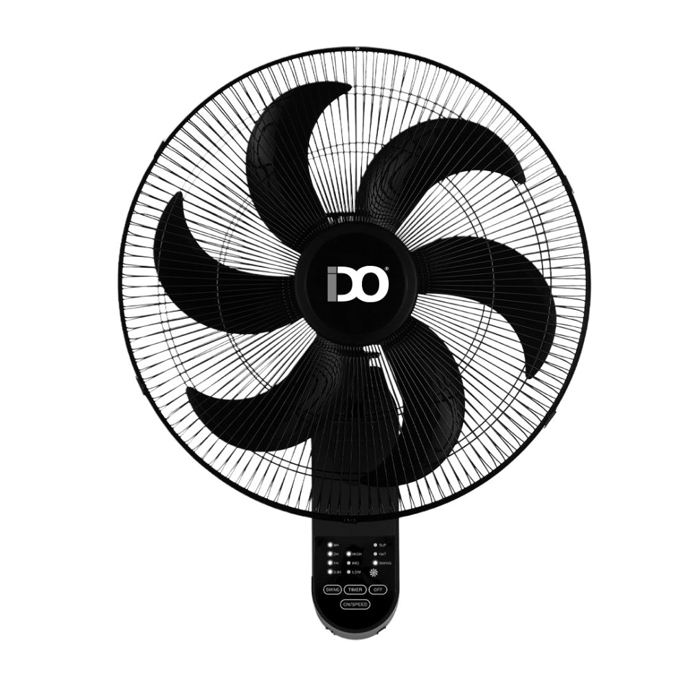 IDO, WF18RC-BK, Wall Fan, 18 Inch, Black.