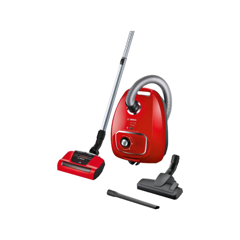 Bosch, BGBS4PET1, Vacuum, Series 4, 600 Watt, Red.