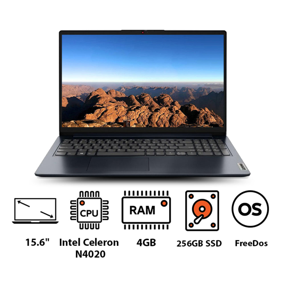 Lenovo, Ideapad 1 15IGL7, Laptop, Intel® Celeron® N4020, 8 GB, 256 GB, Blue.