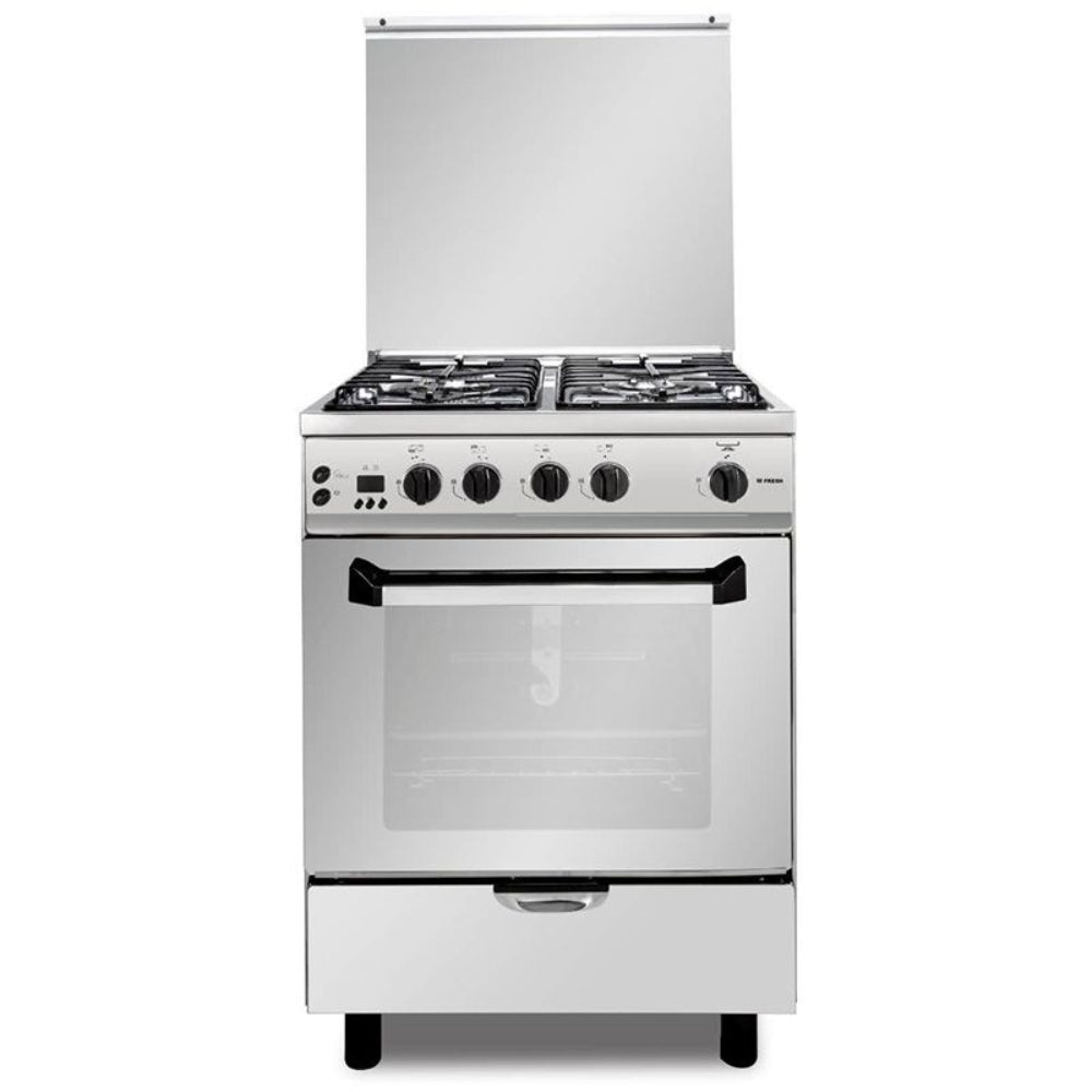 Fresh Freestanding Plaza Gas Cookers, 4 Burners, Stainless Steel, 60 cm - 2092