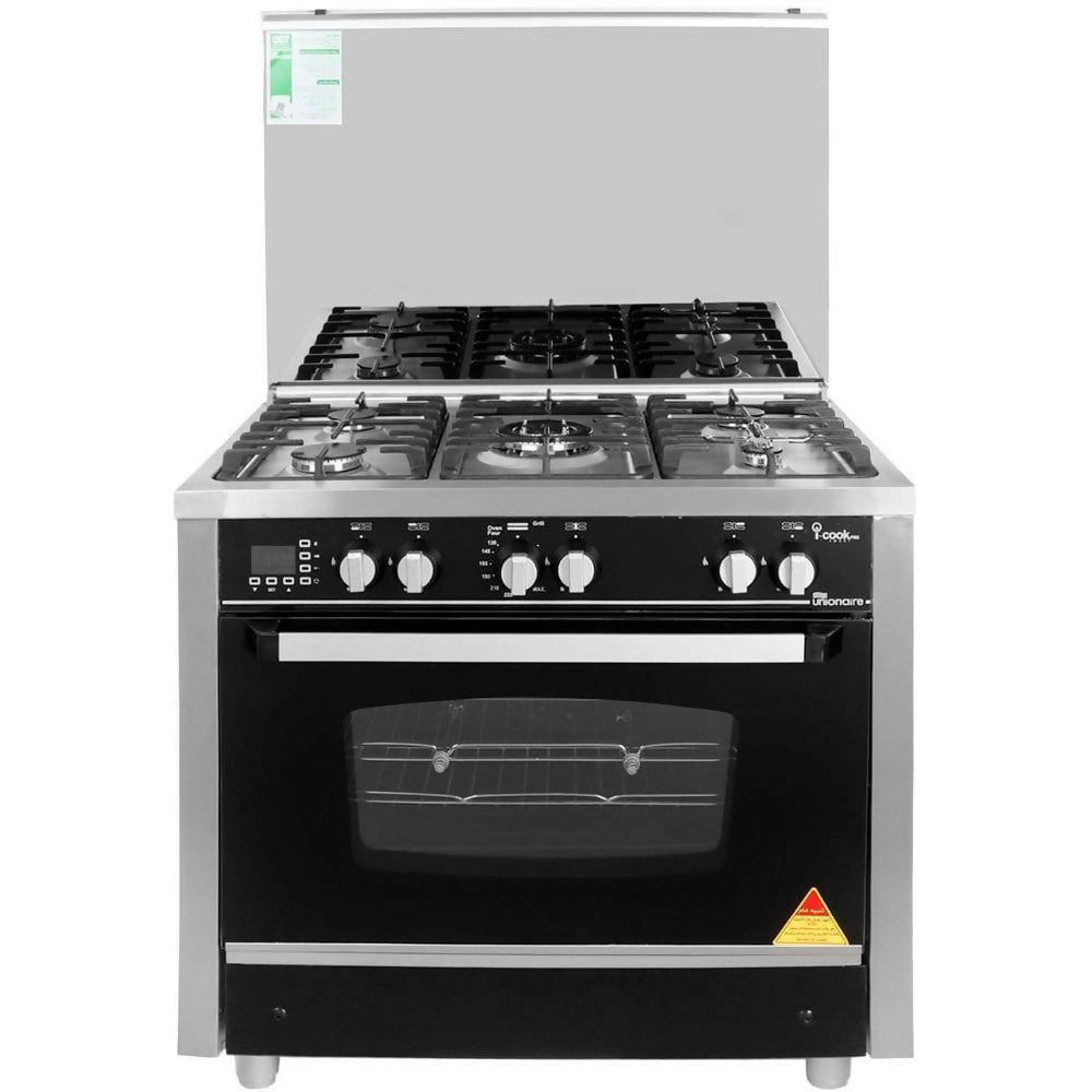 يونيون اير اي كوك برو سمارت بوتاجاز 5 شعلة 90 سم اسود * فضي C6090SS-2GC-511-IDSP-S2W.