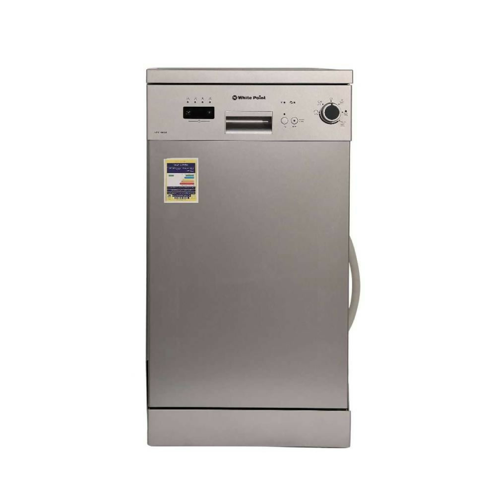 غسالة أطباق وايت بوينت 10 أفراد 5 برامج فضي WPD 105 DS1.