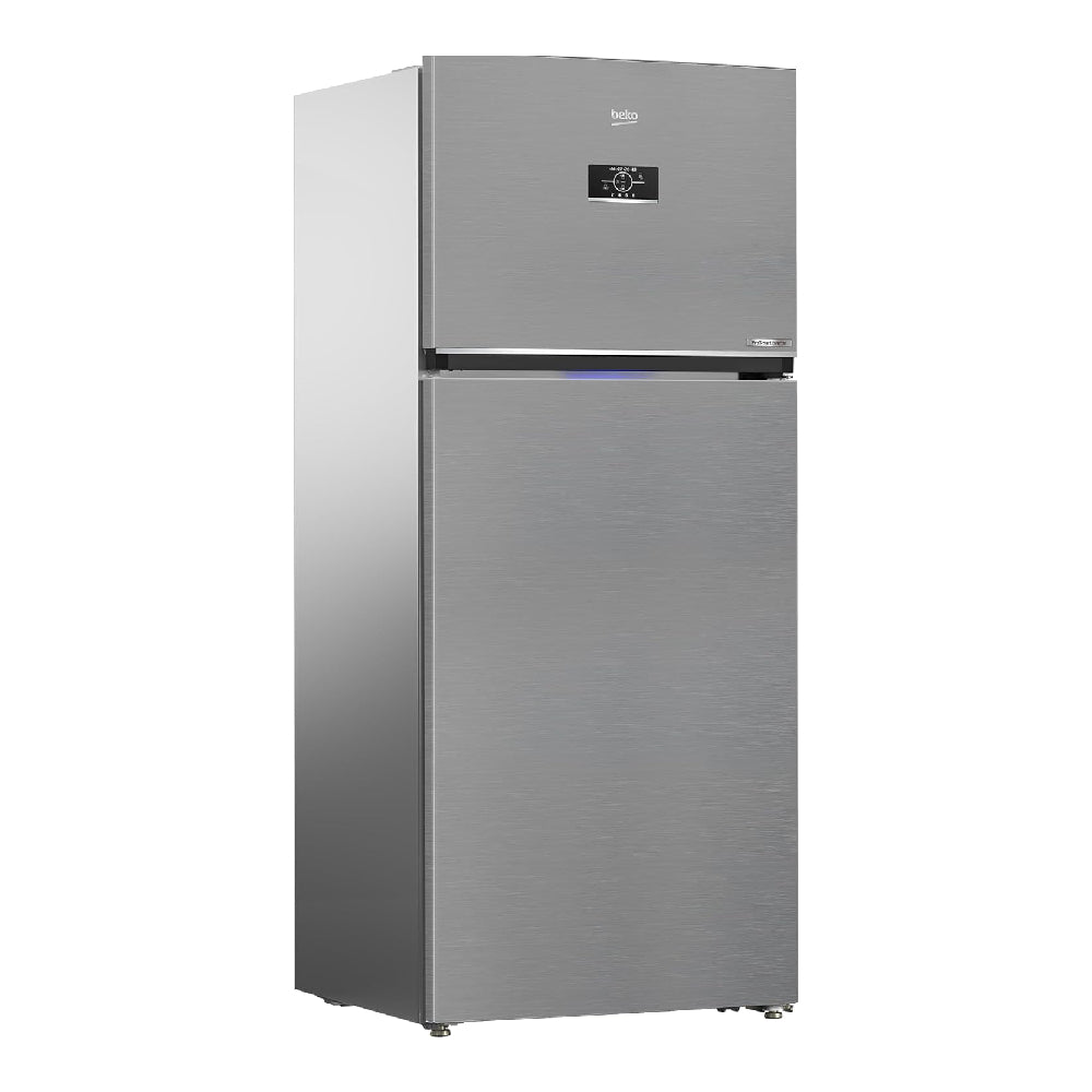 Beko, RDNE455M20XBIDS, Refrigerator, NeoFrost Top Freezer, 406 Liters, ProSmart Inverter Motor, Silver.