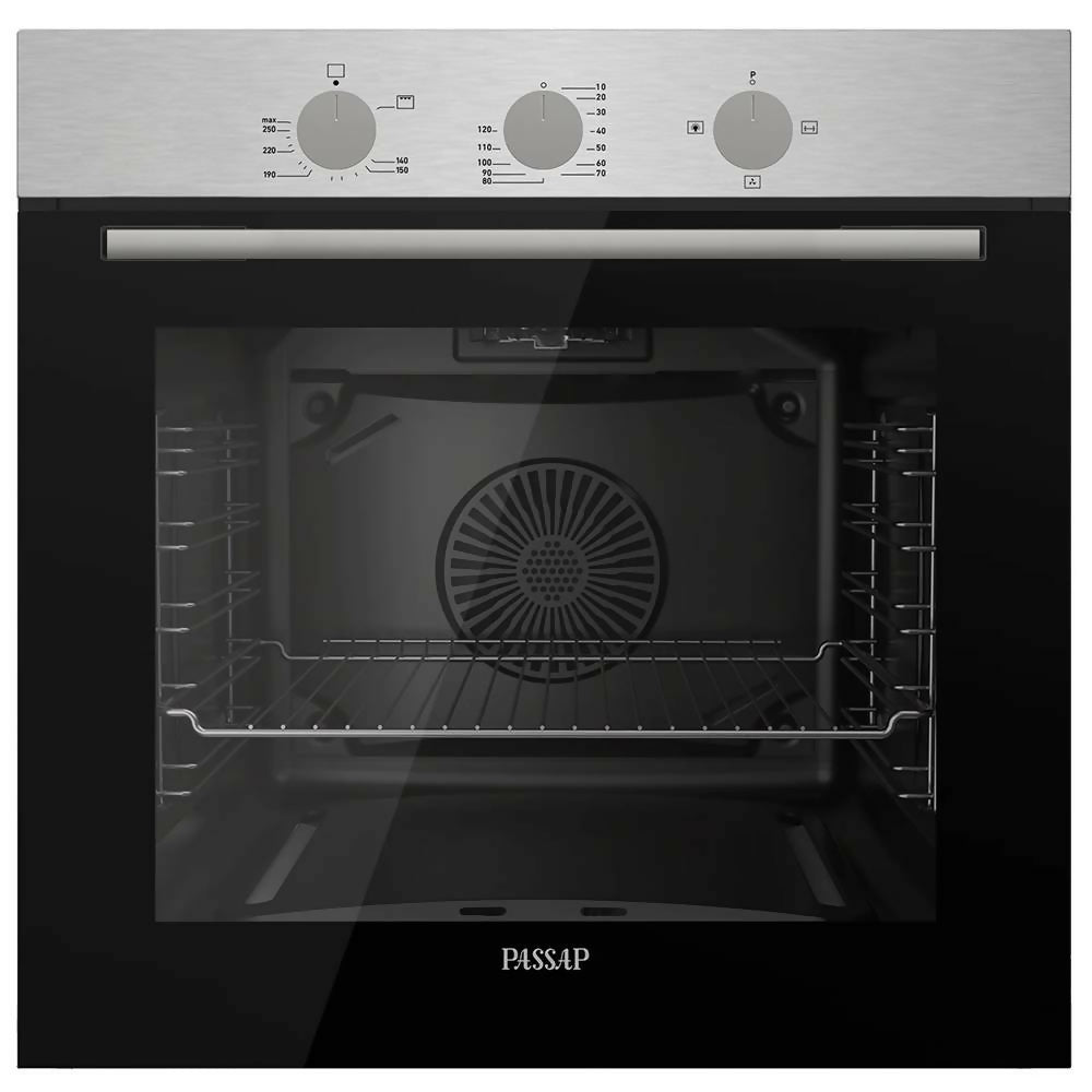 فرن غاز بلت ان من باساب 60 سم 66 لتر أسود * ستانلس ستيل QGELG 75DT1 CSI.