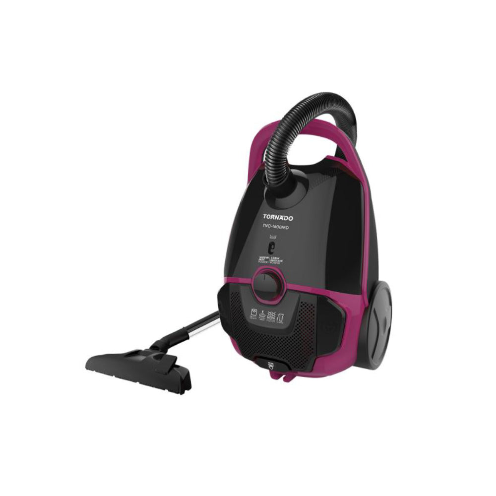 Tornado, TVC-1600MD, Vacuum, 1600 Watt, Black x Maroon.