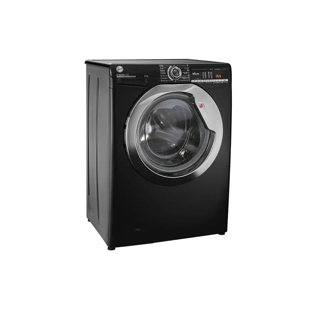 Hoover, H3WS383TAC3B-ELA, Washing Machine, 8 Kg, Black.