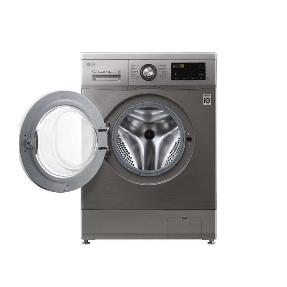 LG, F4J3TMG5P, Washing Machine, 8 Kg, Silver.