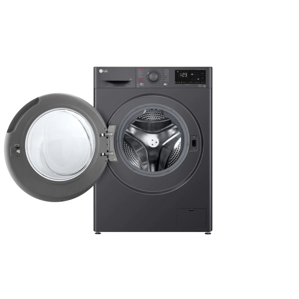 LG, F4R3VYG6J, Washing Machine, 9 Kg, Black.