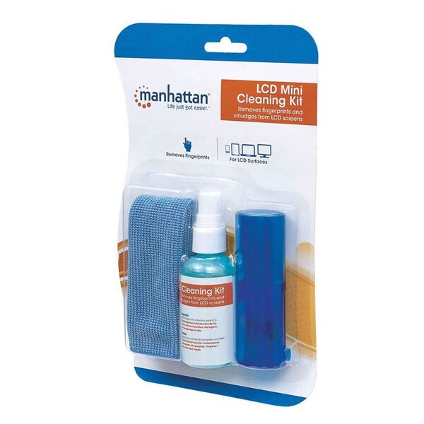 Manhattan, 421010, LCD Mini Cleaning Kit Alcohol-free, Microfiber Cloth.