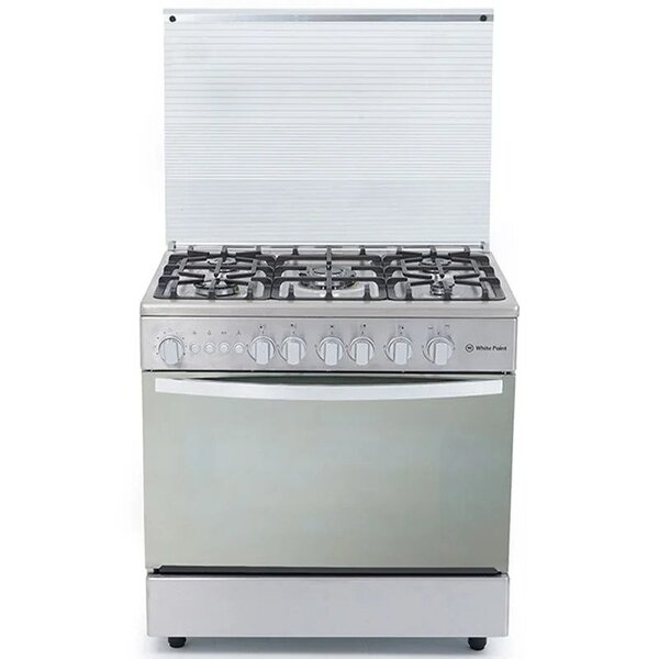 White Point Gas Cooker - 5 Burners - Oven Fan - Stainless - WPGC9060XFSAM