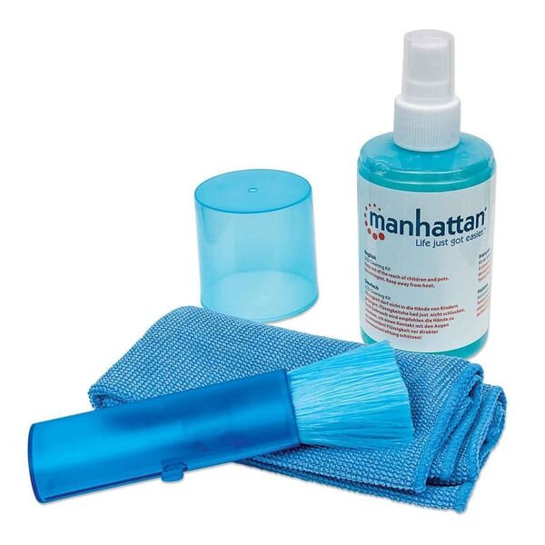 Manhattan, 421027, LCD Cleaning Kit, Alcohol-free, Microfiber Cloth.